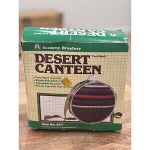 Vintage Desert Canteen Academy Broadway Corp. with Original Box 2 Quart